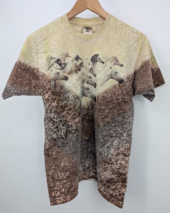 Fruit of the Loom Tops - Vintage 90s Fruit of the Loom Arabian Nights Horses Graphic Tee Womens Medium
